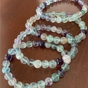 Elegant Multicolor Fluorite Beaded Bracelet